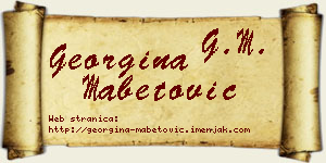 Georgina Mabetović vizit kartica